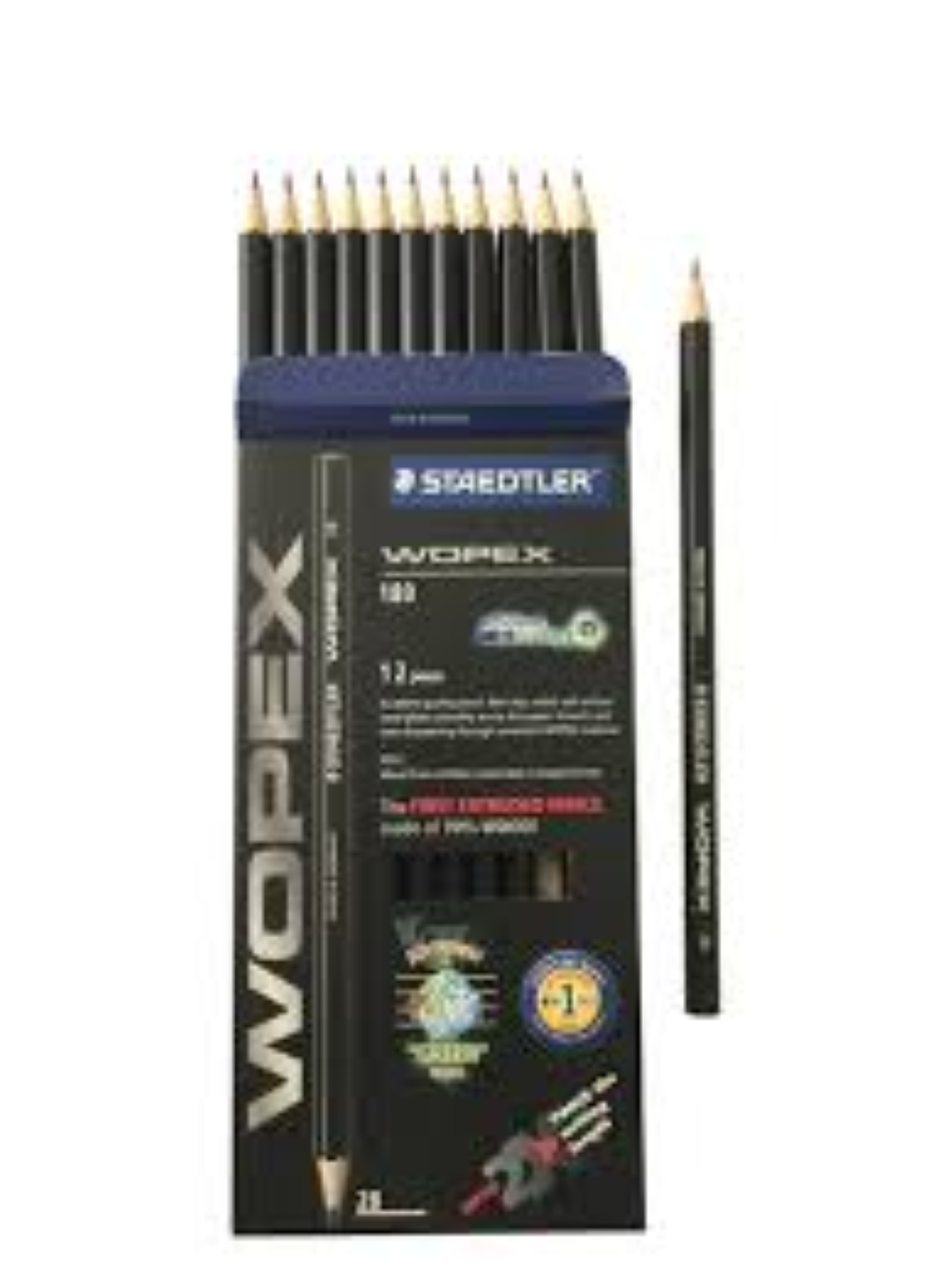 WOPEX Pencil 3p+1p 2B+1p 2H BLS ST-180-SPBK5GB